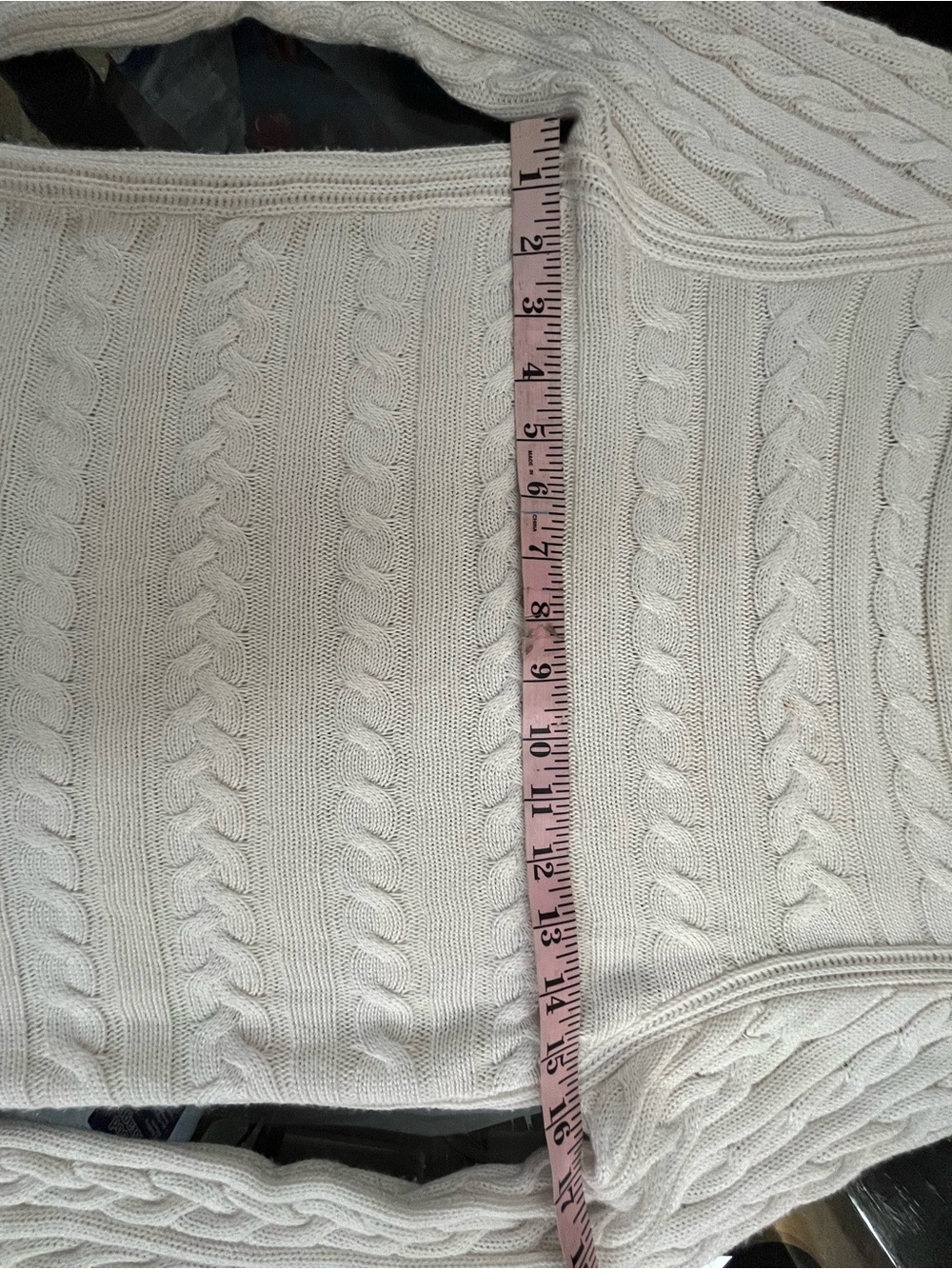 Ralph Lauren Cream Boatneck Cable Knit Sweater - Picture 4 of 7